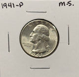 1941-P Washington Quarter, Choice Uncirculated. (27702)