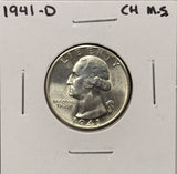 1941-D Washington Quarter, Choice Uncirculated. (27704)