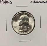 1940-S Washington Quarter, Choice Uncirculated. (27706)