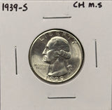 1939-S Washington Quarter, Choice Uncirculated. (27712)