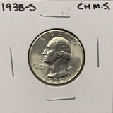 1938-S Washington Quarter, Choice Uncirculated. (27718)