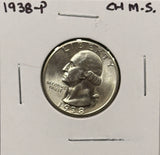 1938-P Washington Quarter, Choice Uncirculated. (27720)