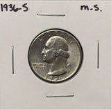 1936-S Washington Quarter, Choice Uncirculated. (27724)