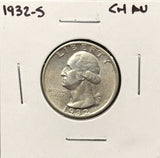 1932-S Washington Quarter, Choice AU (27738)