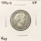 1896-S Barber Quarter, Key Date, Nice VF (27746)