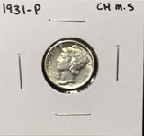 1931-P  Mercury Head Dime, Choice Uncirculated (27756)