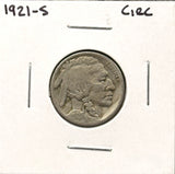 1921-S  Buffalo Nickel, Nicely Circulated. (27760)