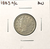 1883-P N/C Liberty "V" Nickel, Nice AU, (27770)