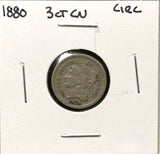 1880-P Nickel Three Cent, Nicely Circulated. (27778)