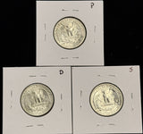 1944-P,D,S  Washington Quarter, 3 Coin Set, Choice Uncirculated. (27926)