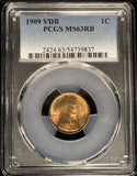 1909-P VDB Lincoln Wheat Cent, MS63RB PCGS (27984)