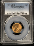 1909-P VDB Lincoln Wheat Cent, MS65RD PCGS (27988)