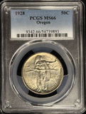 1928-P Oregon Commemorative Half Dollar, Gem MS66 PCGS (28004)