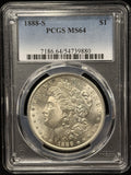1888-S Morgan Silver Dollar, Key Date. White MS64 PCGS . (28010)