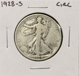 1928-S Walking Liberty Half Dollar, Nicely Circulated. (28016)