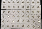 1892-1916 Barber Dime Starter Set, 48 Different Dates, Ave Circ, (28076)
