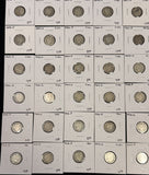 1892-1916 Barber Dime Starter Set, 48 Different Dates, Ave Circ, (28076)
