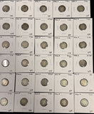1892-1916 Barber Dime Starter Set, 48 Different Dates, Ave Circ, (28076)