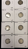 1892-1916 Barber Dime Starter Set, 48 Different Dates, Ave Circ, (28076)
