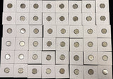 1892-1916 Barber Dime Starter Set, 48 Different Dates, Ave Circ, (28076)