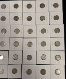 1892-1916 Barber Dime Starter Set, 48 Different Dates, Ave Circ, (28076)