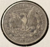1890-CC Tail Bar, Morgan Silver Dollar. Nicely Circulated. (28152)