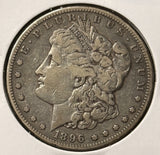 1896-S Morgan Silver Dollar. Better Date, Nicely Circulated VF+ . (28164)