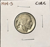 1914-S  Buffalo Nickel, Nicely Circulated, (28195)