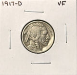 1917-D  Buffalo Nickel, Nicely Circulated VF, (28209)