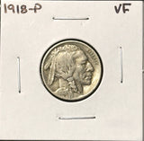 1918-P  Buffalo Nickel, Nicely Circulated VF, (28213)