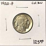 1920-P  Buffalo Nickel, Choice AU, (28219)
