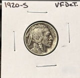 1920-S  Buffalo Nickel, VF Details, (28223)