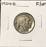 1924-D  Buffalo Nickel, Nice F/VF, (28235)