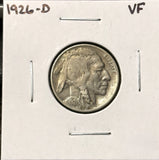 1926-D  Buffalo Nickel, Nice VF, (28241)