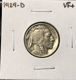 1929-D  Buffalo Nickel, Nice VF+, (28255)