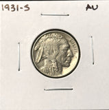 1931-S  Buffalo Nickel, Choice AU+, (28261)