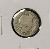 1901-S Barber Dime, Nicely Circulated. (28301)