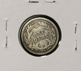 1907-D Barber Dime, Nicely Circulated VF. (28311)