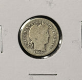 1909-S Barber Dime, Nicely Circulated. (28315)