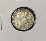 1915-P Barber Dime, Choice AU+. (28321)