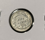1915-P Barber Dime, Choice AU+. (28321)