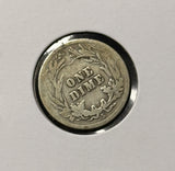 1915-S Barber Dime, Nicely Circulated VG+. (28323)