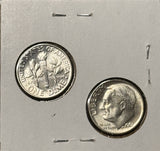 1961-P,D  Roosevelt Dime Set, Choice Uncirculated White, (28335)