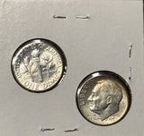 1958-P,D  Roosevelt Dime Set, Choice Uncirculated White, (28341)