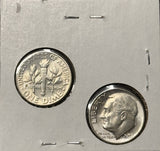1957-P,D  Roosevelt Dime Set, Choice Uncirculated White, (28343)