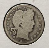 1895-S Barber Half Dollar. Nicely Circulated, (28403)