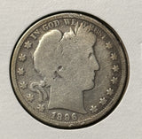 1896-P Barber Half Dollar. Nicely Circulated, (28405)