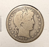1900-O Barber Half Dollar. Nicely Circulated VG+, (28427)