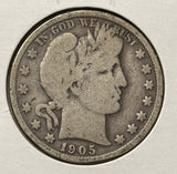 1905-S Barber Half Dollar. Nicely Circulated, (28445)