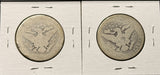 1893-P & O, Barber Half Dollars. Nicely Circulated, (28453)